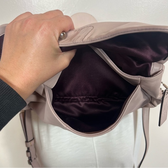 Coach Leather Kristin Shoulder Crossbody Purse Bag Hobo Champagne Pink - Picture 11 of 12